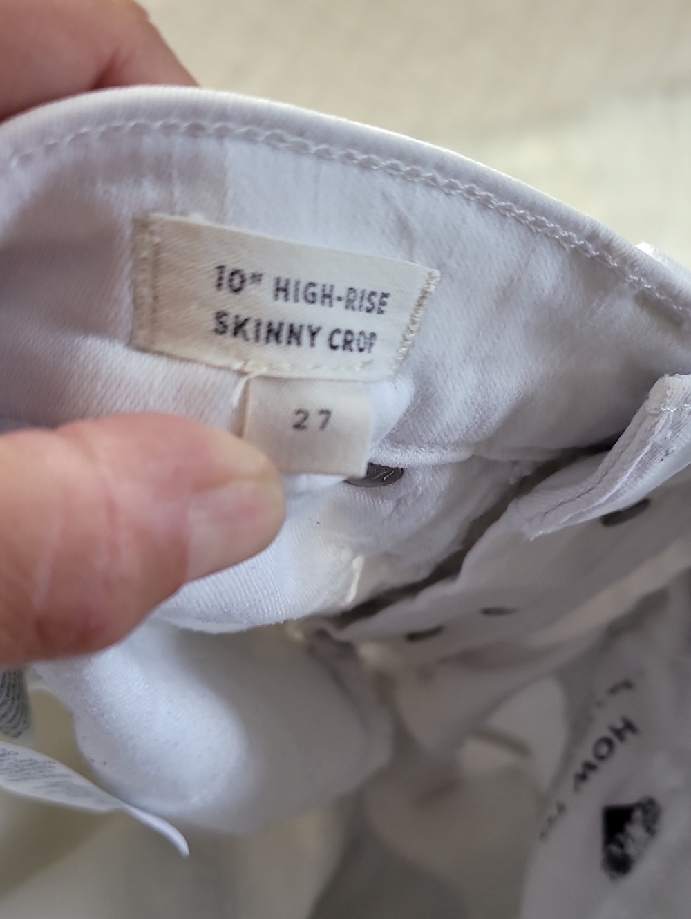 Madewell 10” High Rise Skinny Crop White 27 Jeans - Picture 5 of 10